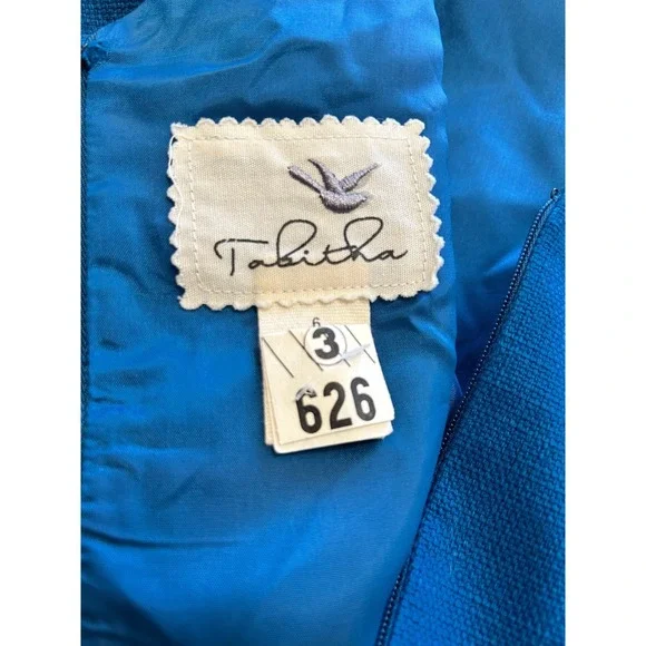 Anthropologie Tabitha Dress Women Size 6 Blue V-Back Sheath Lined Sleeveless EUC - Picture 4 of 10